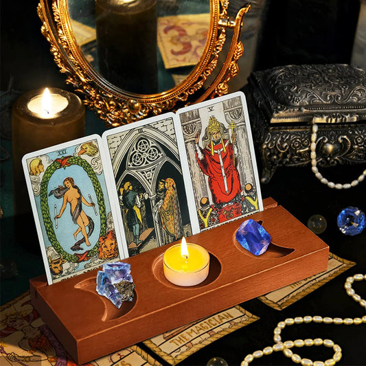 Candle & Gem Stone Tarot Card Stand